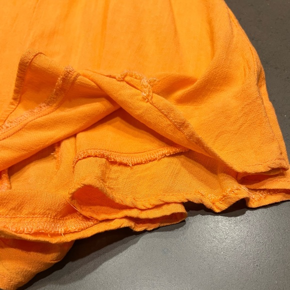 Lush Orange Romper Sz: S - Picture 5 of 7